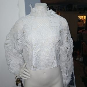 See Thru Cover Up BOHO Lace Crop Top